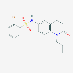 2-bromo-N-(2-oxo-1-propyl-1,2,3,4-tetrahydroquinolin-6-yl)benzenesulfonamide