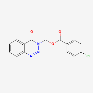 (4-oxobenzo[d][1,2,3]triazin-3(4H)-yl)methyl 4-chlorobenzoate