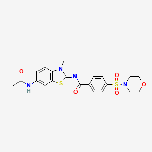 (E)-N-(6-acetamido-3-methylbenzo[d]thiazol-2(3H)-ylidene)-4-(morpholinosulfonyl)benzamide