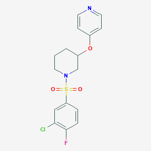 4-((1-((3-Chloro-4-fluorophenyl)sulfonyl)piperidin-3-yl)oxy)pyridine