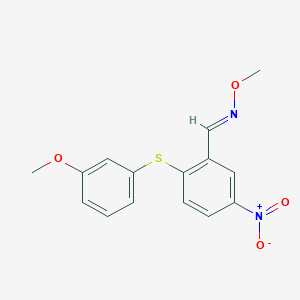2-[(3-methoxyphenyl)sulfanyl]-5-nitrobenzenecarbaldehyde O-methyloxime