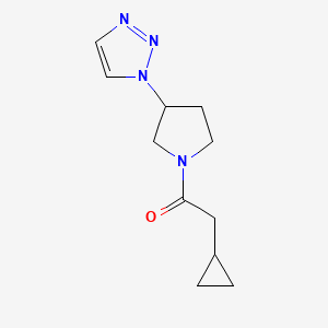 1-(3-(1H-1,2,3-triazol-1-yl)pyrrolidin-1-yl)-2-cyclopropylethanone