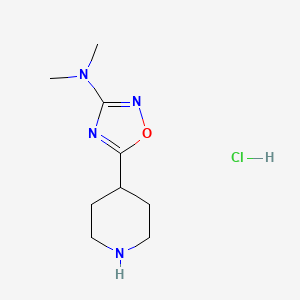 N,N-dimethyl-5-(piperidin-4-yl)-1,2,4-oxadiazol-3-amine hydrochloride