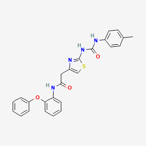 N-(2-phenoxyphenyl)-2-(2-(3-(p-tolyl)ureido)thiazol-4-yl)acetamide