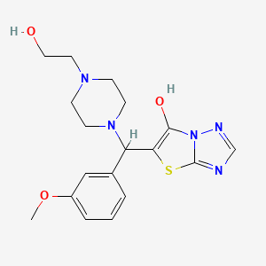 5-((4-(2-Hydroxyethyl)piperazin-1-yl)(3-methoxyphenyl)methyl)thiazolo[3,2-b][1,2,4]triazol-6-ol