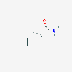 molecular formula C7H12FNO B2612452 3-Cyclobutyl-2-fluoropropanamide CAS No. 2310207-66-8