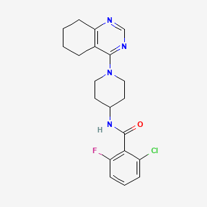 2-chloro-6-fluoro-N-(1-(5,6,7,8-tetrahydroquinazolin-4-yl)piperidin-4-yl)benzamide