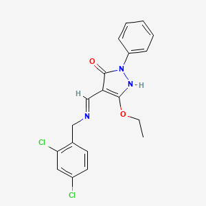 4-{[(2,4-dichlorobenzyl)amino]methylene}-5-ethoxy-2-phenyl-2,4-dihydro-3H-pyrazol-3-one