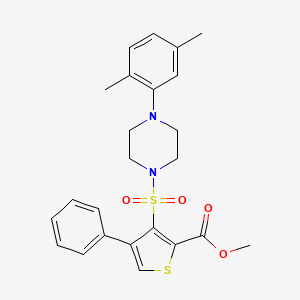 Methyl 3-{[4-(2,5-dimethylphenyl)piperazin-1-yl]sulfonyl}-4-phenylthiophene-2-carboxylate