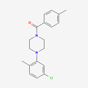 molecular formula C19H21ClN2O B2612469 4-(5-Chloro-2-methylphenyl)piperazinyl 4-methylphenyl ketone CAS No. 862664-39-9