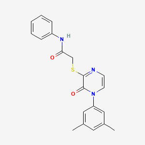 2-[4-(3,5-dimethylphenyl)-3-oxopyrazin-2-yl]sulfanyl-N-phenylacetamide