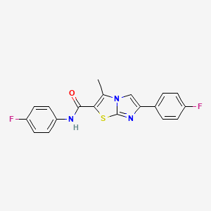 N,6-bis(4-fluorophenyl)-3-methylimidazo[2,1-b][1,3]thiazole-2-carboxamide