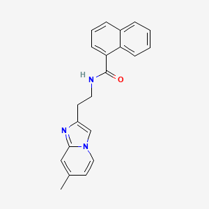 molecular formula C21H19N3O B2612496 N-(2-(7-methylimidazo[1,2-a]pyridin-2-yl)ethyl)-1-naphthamide CAS No. 868978-04-5