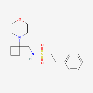 molecular formula C17H26N2O3S B2612499 N-{[1-(morpholin-4-yl)cyclobutyl]methyl}-2-phenylethane-1-sulfonamide CAS No. 2380087-80-7