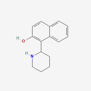 molecular formula C15H17NO B2612506 1-(Piperidin-2-yl)naphthalen-2-ol CAS No. 1296674-24-2