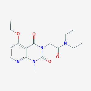 molecular formula C16H22N4O4 B2612510 2-(5-ethoxy-1-methyl-2,4-dioxo-1,2-dihydropyrido[2,3-d]pyrimidin-3(4H)-yl)-N,N-diethylacetamide CAS No. 941984-53-8
