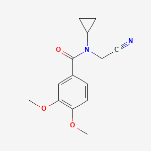 molecular formula C14H16N2O3 B2612527 N-(cyanomethyl)-N-cyclopropyl-3,4-dimethoxybenzamide CAS No. 1241652-97-0
