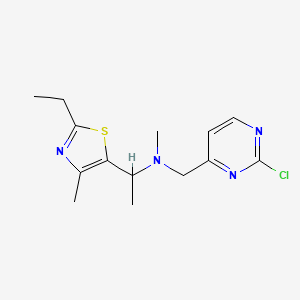N-[(2-Chloropyrimidin-4-yl)methyl]-1-(2-ethyl-4-methyl-1,3-thiazol-5-yl)-N-methylethanamine