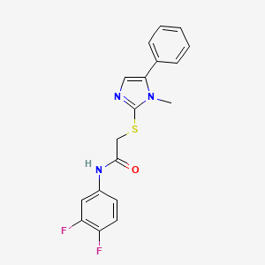 N-(3,4-difluorophenyl)-2-((1-methyl-5-phenyl-1H-imidazol-2-yl)thio)acetamide