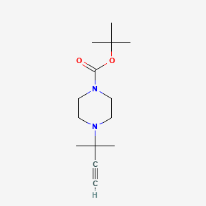 molecular formula C14H24N2O2 B2612578 叔丁基4-(2-甲基丁-3-炔-2-基)哌嗪-1-甲酸酯 CAS No. 147539-53-5