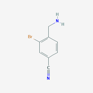 molecular formula C8H7BrN2 B2612581 4-(Aminomethyl)-3-bromobenzonitrile CAS No. 1261568-80-2