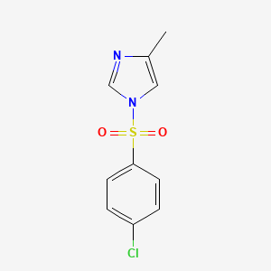 molecular formula C10H9ClN2O2S B2612582 1-((4-氯苯基)磺酰)-4-甲基-1H-咪唑 CAS No. 324777-17-5