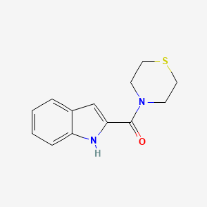 molecular formula C13H14N2OS B2612586 (1H-indol-2-yl)(thiomorpholino)methanone CAS No. 1154384-62-9