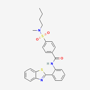 molecular formula C25H25N3O3S2 B2612587 N-[2-(1,3-benzothiazol-2-yl)phenyl]-4-[butyl(methyl)sulfamoyl]benzamide CAS No. 683792-34-9