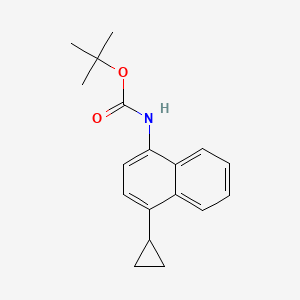 molecular formula C18H21NO2 B2612588 Tert-butyl 4-cyclopropylnaphthalen-1-ylcarbamate CAS No. 1533519-91-3