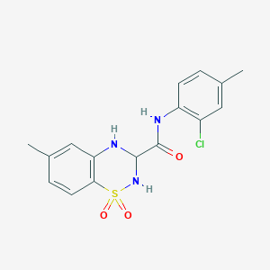 molecular formula C16H16ClN3O3S B2612611 N-(2-chloro-4-methylphenyl)-6-methyl-1,1-dioxo-3,4-dihydro-2H-1lambda6,2,4-benzothiadiazine-3-carboxamide CAS No. 941877-27-6