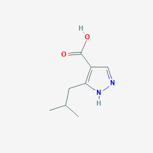 molecular formula C8H12N2O2 B2612636 5-(2-methylpropyl)-1H-pyrazole-4-carboxylic acid CAS No. 874908-45-9