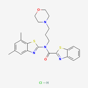 N-(5,7-dimethylbenzo[d]thiazol-2-yl)-N-(3-morpholinopropyl)benzo[d]thiazole-2-carboxamide hydrochloride