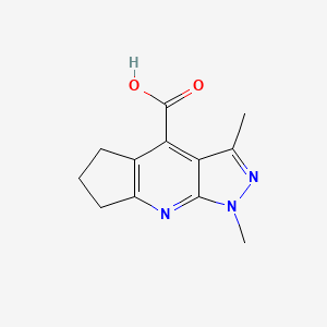 1,3-Dimethyl-1,5,6,7-tetrahydrocyclopenta[b]pyrazolo[4,3-e]pyridine-4-carboxylic acid
