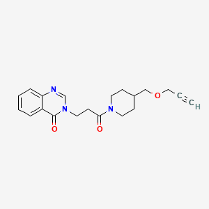 3-(3-oxo-3-(4-((prop-2-yn-1-yloxy)methyl)piperidin-1-yl)propyl)quinazolin-4(3H)-one