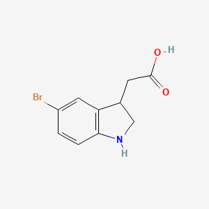 1H-Indole-3-acetic acid, 5-bromo-2,3-dihydro-