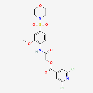 [2-(2-Methoxy-4-morpholin-4-ylsulfonylanilino)-2-oxoethyl] 2,6-dichloropyridine-4-carboxylate
