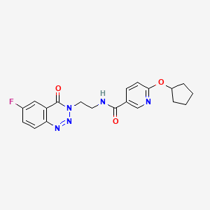 6-(cyclopentyloxy)-N-(2-(6-fluoro-4-oxobenzo[d][1,2,3]triazin-3(4H)-yl)ethyl)nicotinamide