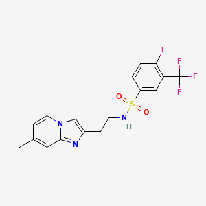 4-fluoro-N-(2-(7-methylimidazo[1,2-a]pyridin-2-yl)ethyl)-3-(trifluoromethyl)benzenesulfonamide
