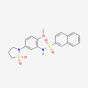 N-(5-(1,1-dioxidoisothiazolidin-2-yl)-2-methoxyphenyl)naphthalene-2-sulfonamide