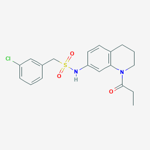 1-(3-chlorophenyl)-N-(1-propionyl-1,2,3,4-tetrahydroquinolin-7-yl)methanesulfonamide