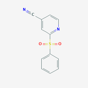 2-(Benzenesulfonyl)pyridine-4-carbonitrile