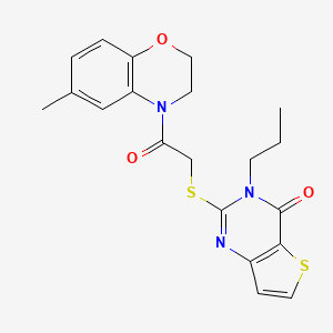 2-{[2-(6-methyl-2,3-dihydro-4H-1,4-benzoxazin-4-yl)-2-oxoethyl]sulfanyl}-3-propylthieno[3,2-d]pyrimidin-4(3H)-one