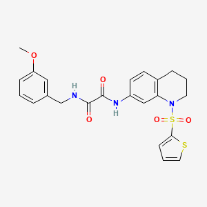 N1-(3-methoxybenzyl)-N2-(1-(thiophen-2-ylsulfonyl)-1,2,3,4-tetrahydroquinolin-7-yl)oxalamide