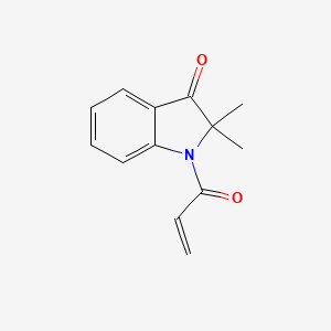 molecular formula C13H13NO2 B2612807 2,2-Dimethyl-1-prop-2-enoylindol-3-one CAS No. 2411260-67-6