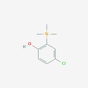 molecular formula C9H13ClOSi B2612812 4-chloro-2-(trimethylsilyl)phenol CAS No. 1242069-48-2