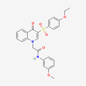 molecular formula C26H24N2O6S B2612813 2-(3-((4-ethoxyphenyl)sulfonyl)-4-oxoquinolin-1(4H)-yl)-N-(3-methoxyphenyl)acetamide CAS No. 898359-77-8