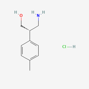 molecular formula C10H16ClNO B2612814 (S)-3-Amino-2-p-tolyl-propan-1-ol, hydrochloride CAS No. 1391438-22-4; 1442114-65-9