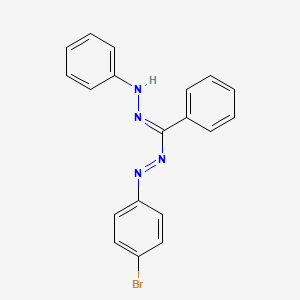 molecular formula C19H15BrN4 B2612826 1-(4-Bromophenyl)-3,5-diphenyl-formazan CAS No. 23553-51-7