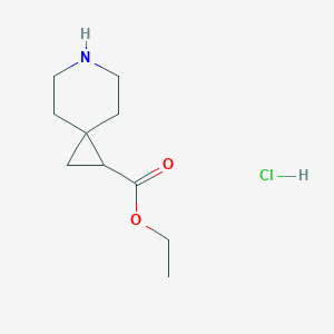 molecular formula C10H18ClNO2 B2612887 Ethyl 6-azaspiro[2.5]octane-1-carboxylate hydrochloride CAS No. 1983157-41-0