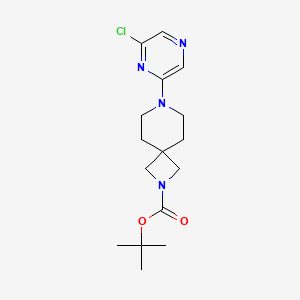 molecular formula C16H23ClN4O2 B2612896 Tert-butyl 7-(6-chloropyrazin-2-yl)-2,7-diazaspiro[3.5]nonane-2-carboxylate CAS No. 2377034-63-2